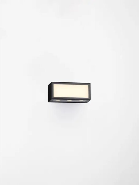 STENSKA SVETILKA INGA LED 3000K 875lm IP65 ČRNA NL9030593