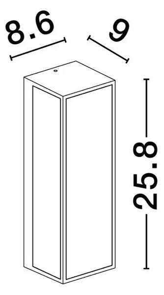 ASTRAL STENSKA SVETILKA LED 3000K 192lm IP65 ČRNA NL9030633