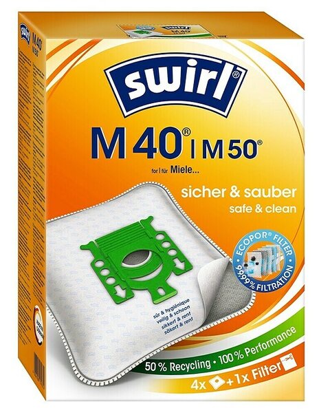 Swirl Vreča za sesalec M 40 EcoPor (4 kos, Ustrezno za: Miele sesalnik, Hoover sesalnik)