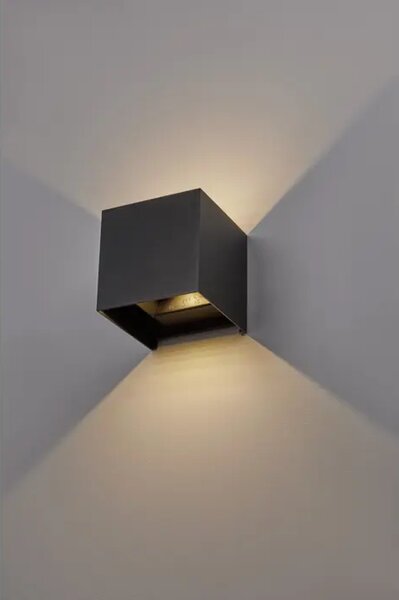 ZUNANJA STENSKA SVETILKA EPIC LED 2x10W/3000K/1950lm/IP54/ČRNA NL9136174