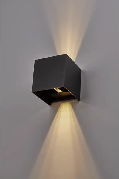 ZUNANJA STENSKA SVETILKA EPIC LED 2x10W/3000K/1950lm/IP54/ČRNA NL9136174