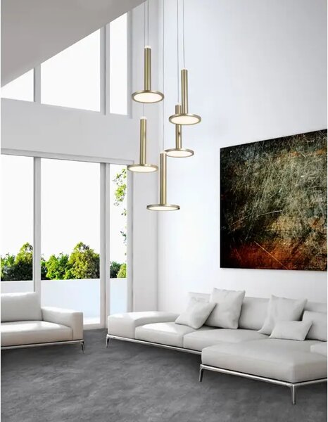 Viseča LED svetilka PALENCIA 47W/3000K/2665lm/IP20/MEDENINA ZLATA NL1703301202