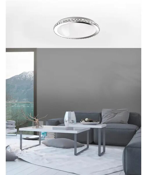 STROPNA SVETILKA PALERMO E27 IP20/KROM V BELI BARVI NL7311401
