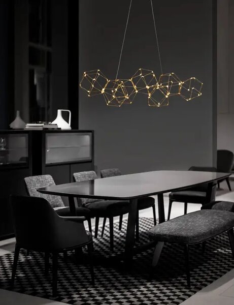 VISEČA LED SVETILKA NEBULA 33,6 W / 3000 K / 2711 lm / IP20 / ZLATA NL9186807