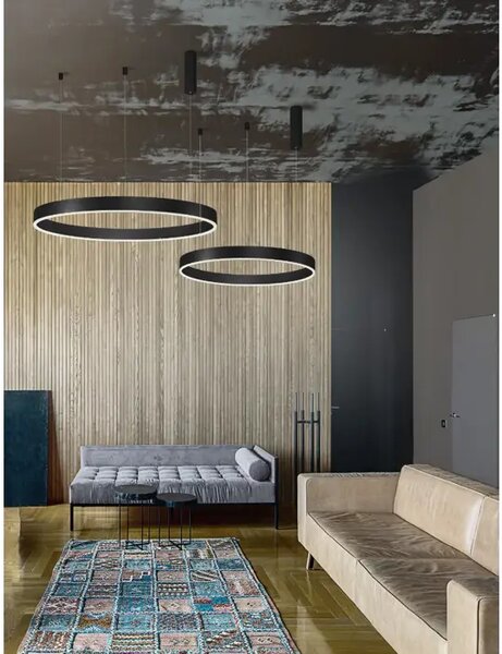 Viseča LED svetilka MOTIV 40W/3000K/2943lm/DIMM/IP20/ČRNA NL9190840