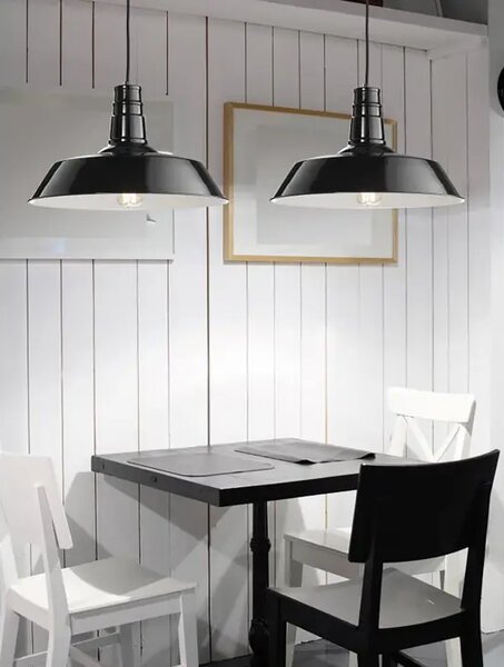 VISEČA SVETILKA OSTERIA E27 /IP20/ ČRNA NL420201