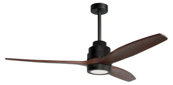 SABAL STROPNI VENTILATOR LED 12W/3000K/800lm/IP20/MAT ČRNO-RJAV NL5231401