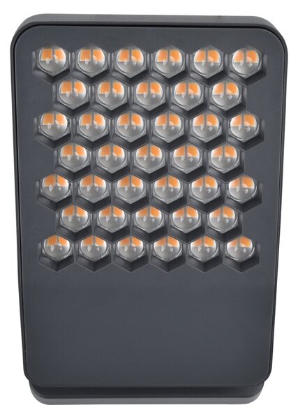 LUTEC Zunanja LED-stenna svetilka ATLANTIS, temno siva, 22 cm, kovinska, IP54, Siva, Aluminij, Sodobni