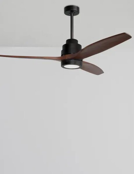 SABAL STROPNI VENTILATOR LED 12W/3000K/800lm/IP20/MAT ČRNO-RJAV NL5231401
