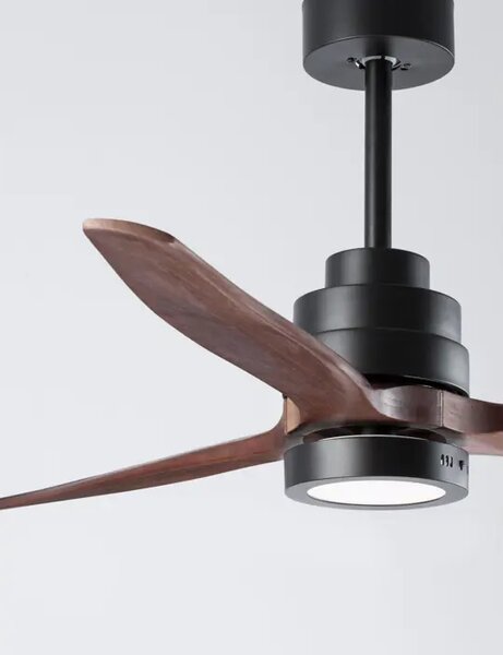 SABAL STROPNI VENTILATOR LED 12W/3000K/800lm/IP20/MAT ČRNO-RJAV NL5231401