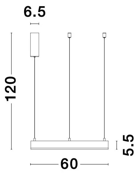 Viseča LED svetilka MOTIV 40W/3000K/2943lm/DIMM/IP20/BELA NL9190740