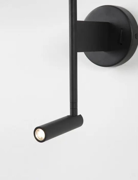 STENSKA SVETILKA YAMA LED & E27 15W/3000K/210lm/IP20/ČRNA NL9180512
