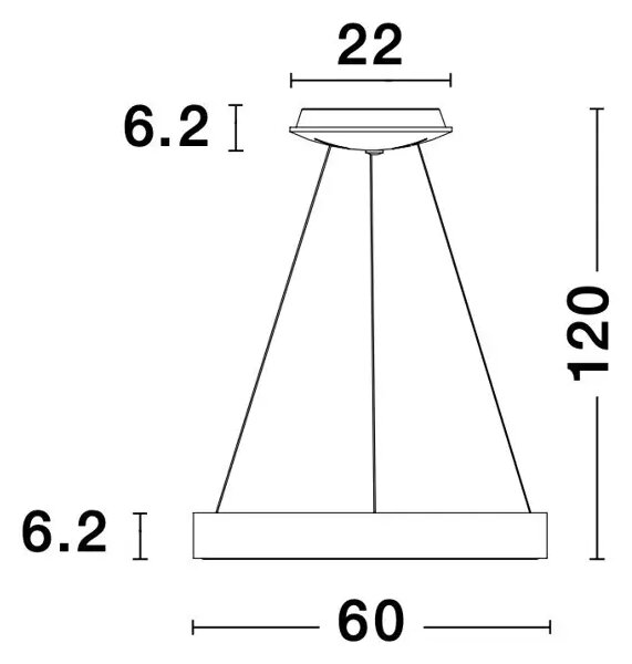 RANDO PAMETNA VISEČA LED SVETILKA 50W/3000-4000K/2864lm/DIMM/IP20/ČRNA NL9853044