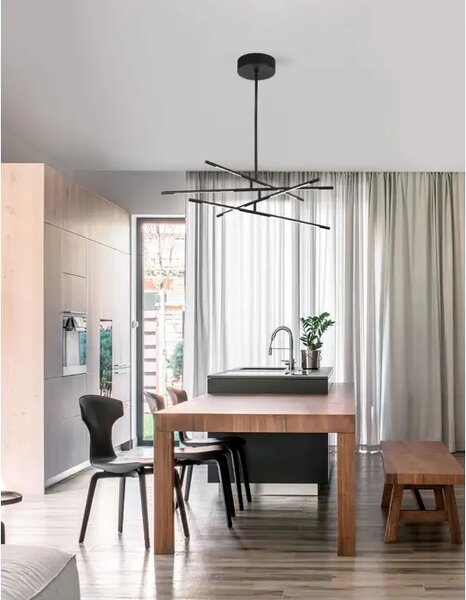 VISEČA LED SVETILKA RACCIO 48W/3000K/3633lm/DIMM/IP20/ČRNA NL9180780