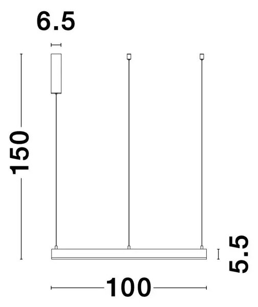 Viseča LED svetilka MOTIV 60W/3000K/4165lm/DIMM/IP20/BELA NL9190755