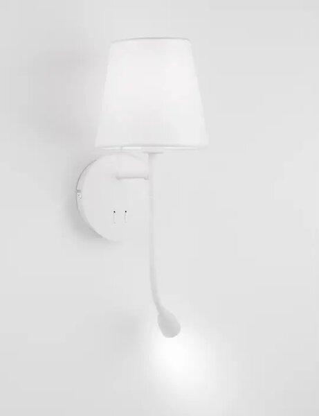STENSKA SVETILKA NIA LED & E27 3W/3000K/180lm/IP20/BELA NL9182371