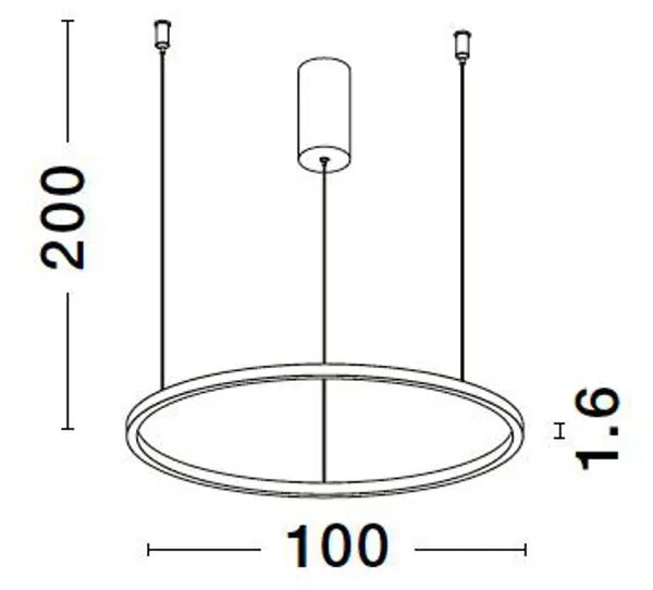 VISEČA LED SVETILKA TARQUIN 59W/3000K/2144lm/DIMM/IP20/ČRNA NL9345609