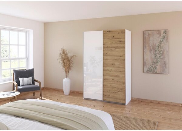 Modern Living Omara Z Drsnimi Vrati Feldkirch, Bela, Barva Hrasta