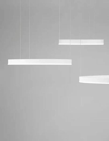 Viseča LED svetilka MOTIV 140W/3000K/7840lm/DIMM/IP20/BELA NL9530180