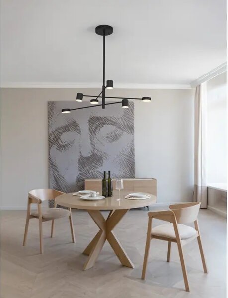 NORDIC VISEČA LED SVETILKA 28W/3000K/594,5lm/DIMM/IP20/ČRNA NL9080121