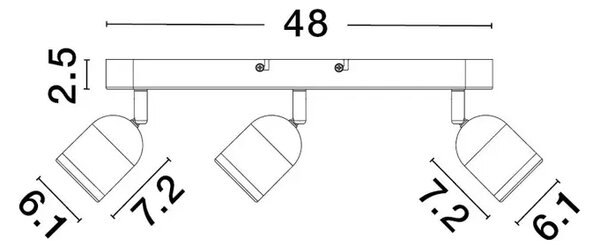 STROPNA SVETILKA ORSON GU10 IP20/BELA 3X NL9555818