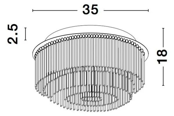 STROPNA SVETILKA ROSARNO G9 IP20/KROM NL9180891