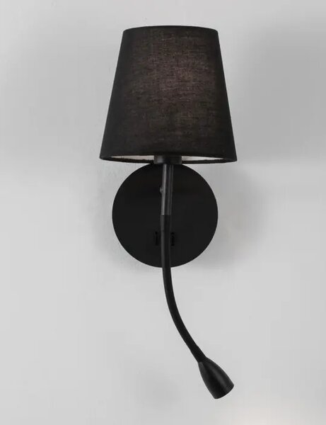 STENSKA SVETILKA NIA LED & E27 3W/3000K/180lm/IP20/ ČRNA NL9182372