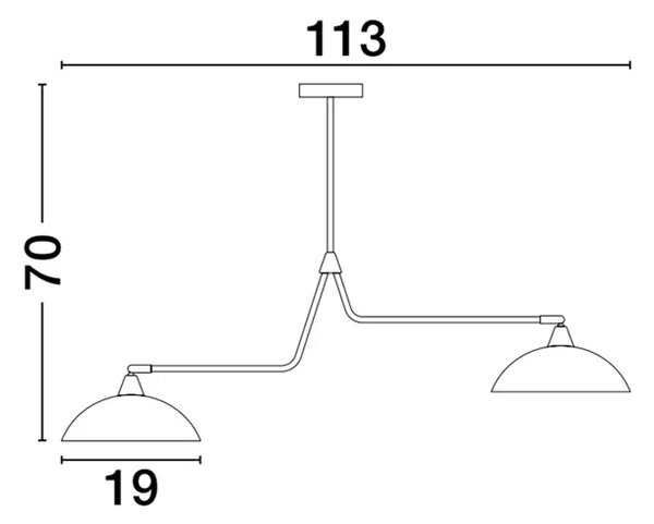 VISEČA SVETILKA MIRBA E27 /IP20/ ČRNO-ZLATA NL9035977