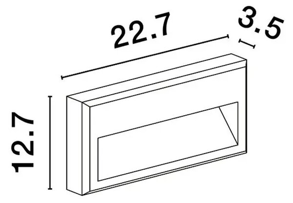 ZUNANJA STENSKA SVETILKA RIO LED 6W/3000K/122,3lm/IP65/ANTRACITNA NL9492670