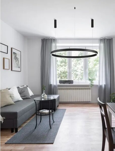 Viseča LED svetilka MOTIV 72W/3000K/5250lm/DIMM/IP20/ČRNA NL9530201