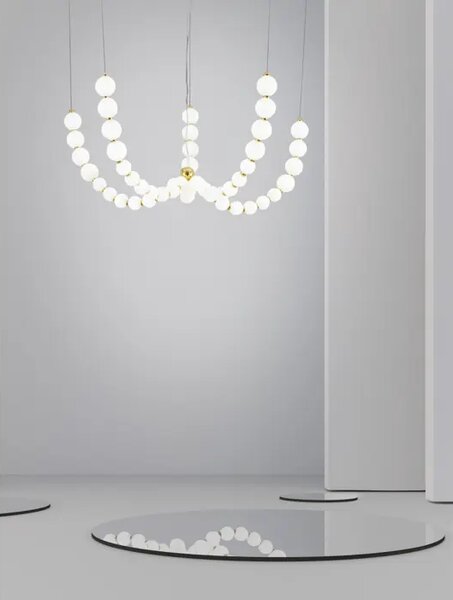 Viseča LED svetilka PERLA 125W/3000K/11377lm/DIMM/IP20/ZLATA NL9695203