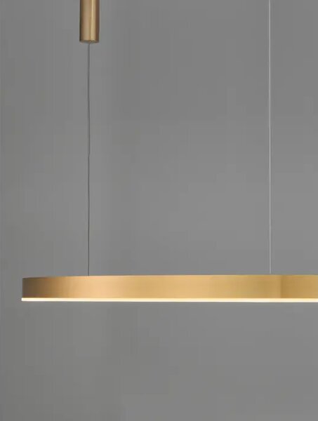 Viseča LED svetilka MOTIV 80W/3000K/6000lm/DIMM/IP20/Brušena medenina NL9530205