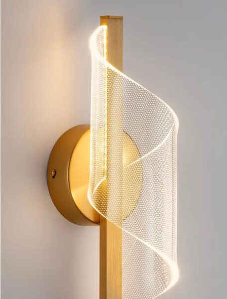 VALENTINOVA STENSKA SVETILKA LED/3000K/9W/505Lm/ ZLATA MEDENINA NL9030634