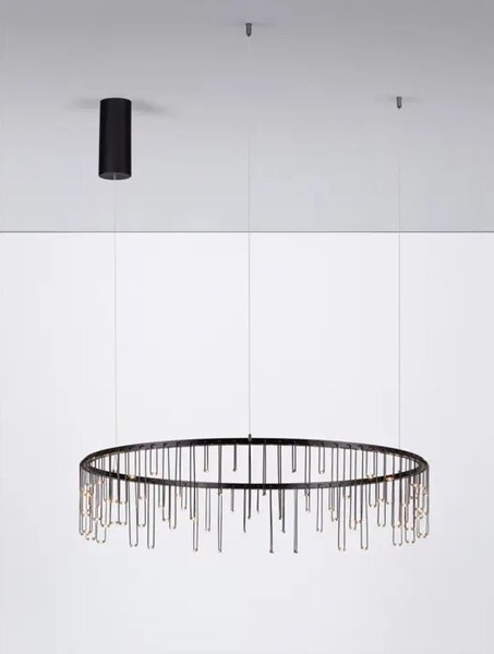 VISEČA LED SVETILKA STELLAR/3000K/31W/2562Lm/ČRNA NL9186977