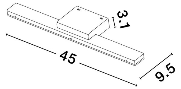 NYX LED STENSKA SVETILKA 12 W/3000K/874lm/IP44/SIVA NL9136172