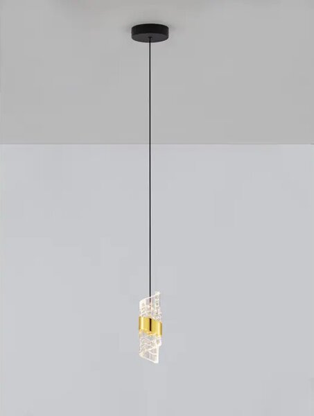 Viseča LED svetilka SENECA/3000K/9W/739Lm/ZLATA NL9186937