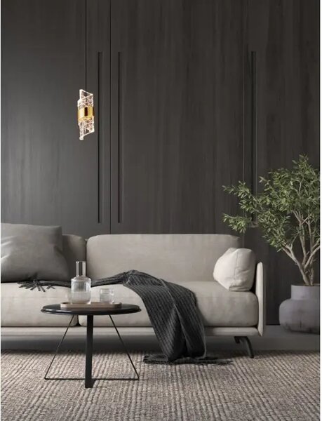 Viseča LED svetilka SENECA/3000K/9W/739Lm/ZLATA NL9186937