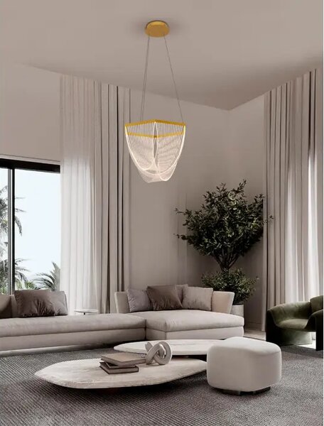 VISEČA LED SVETILKA VALENTIN/3000K/35W/2995Lm/ ZLATA MEDENINA NL9030636