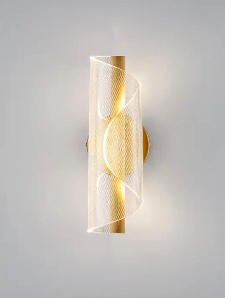 VALENTINOVA STENSKA SVETILKA LED/3000K/9W/505Lm/MEDENINOVANA ZLATA NL9030635
