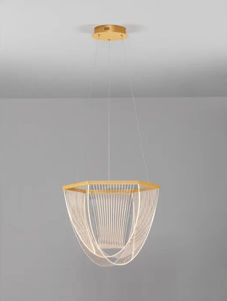 VISEČA LED SVETILKA VALENTIN/3000K/35W/2995Lm/ ZLATA MEDENINA NL9030636