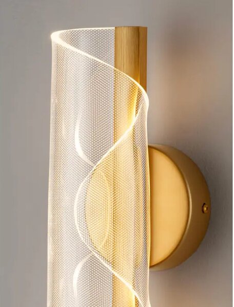 VALENTINOVA STENSKA SVETILKA LED/3000K/9W/505Lm/MEDENINOVANA ZLATA NL9030635