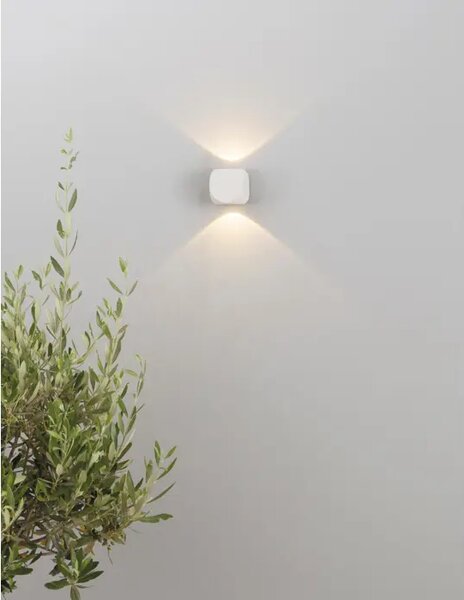 ZUNANJA STENSKA SVETILKA ZARI LED 2x2W/3000K/285lm/IP54/BELA NL9226217