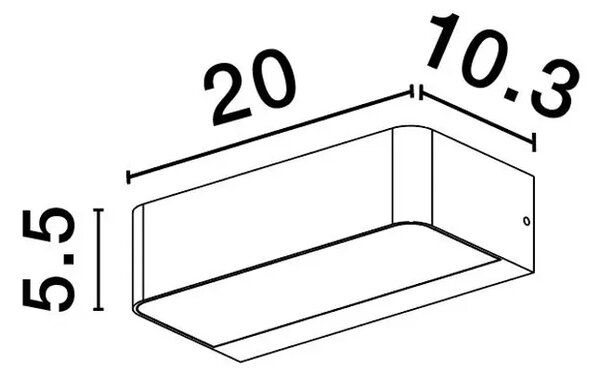 ZUNANJA STENSKA SVETILKA SEEN LED 10W/3000K/302lm/IP65/ANTRACIT NL9492590