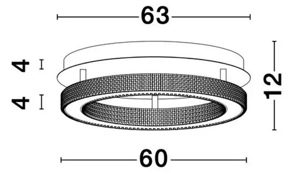 STROPNA SVETILKA FIORE LED 59W/3000K/3919lm/DIMM/IP20/ ZLATA NL9285620