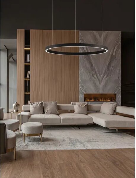 VISEČA LED SVETILKA ELOWEN 106W/3000K/4899lm/DIMM/IP20/ČRNA NL9345668