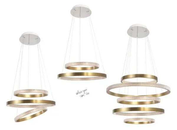 VISEČA LED SVETILKA ORLANDO 18W 3000K 102 0lm/IP20/ANTIČNA MEDENINA NL86016804
