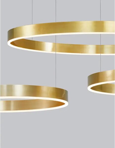 Viseča LED svetilka MOTIV 60W/3000K/4165lm/DIMM/IP20/MEDENINSKO ZLATA NL9190655