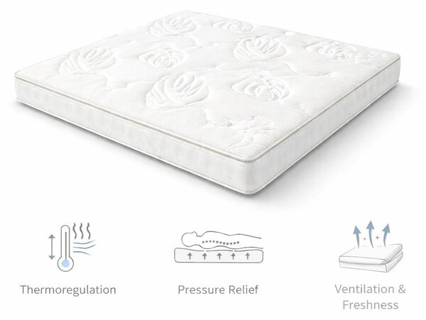 Srednje trda vzmetena termoregulacijska vzmetnica 200x200 cm Memory Luna – Bonami Selection