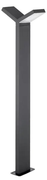 ZUNANJA STOJEČA SVETILKA ZA PARK LED 2X6W/3000K/522lm/IP54/TEMNO SIVA NL713124