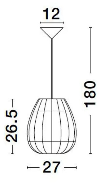 VISEČA SVETILKA MARLO E27 /IP20/RATAN NL9586500